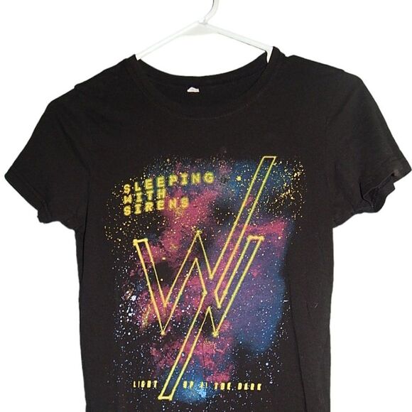 Sleeping With Sirens Light Up In the Dark women's junior's small graphic t-shirt - Picture 2 of 8